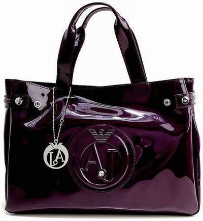 sac armani jeans vernis noir